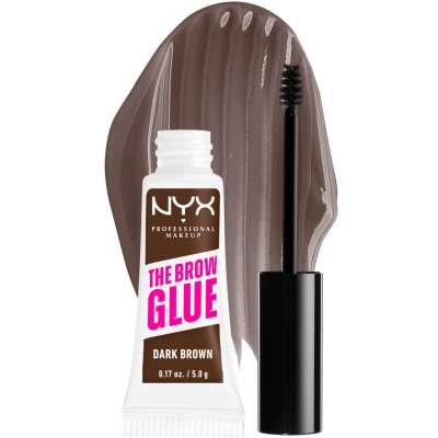 NYX Professional Makeup The Brow Glue Instant Brow Styler tónovací gel na obočí s extrémní fixací 04 Dark Brown 5 g – Hledejceny.cz