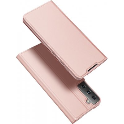 Pouzdro Dux Ducis Skin Pro luxusní flipové Samsung Galaxy S21 Ultra 5G - růžové