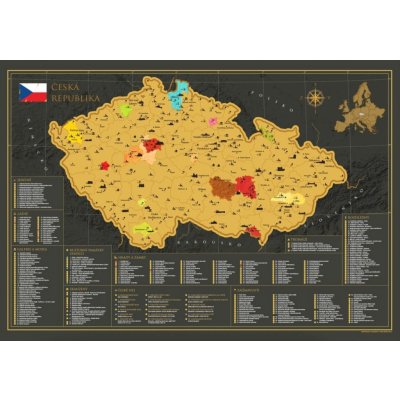 Stírací mapa Česka - 68travel
