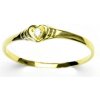 Prsteny Čištín zlatý s briliantem žluté zlato T 1483