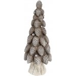 Hnědá dekorace vánoční stromek se šiškami Christmas Tree Ø 7*19 cm Clayre & Eef – Hledejceny.cz