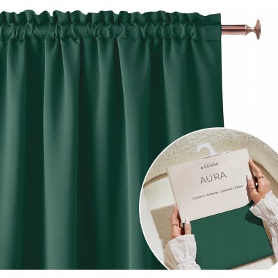 Závěs Room99 polozatemňovací hladký polyester 140x230 cm zelený – Hledejceny.cz
