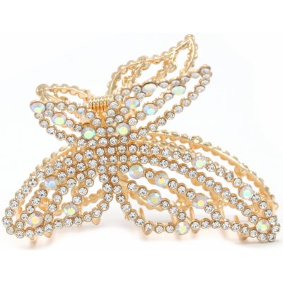 Kovový kamínkový skřipec na vlasy – Zboží Mobilmania