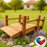 Zahradní můstek dřevěný 71 cm, borovice, s nátěrem – Zboží Dáma