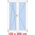 Soft Dvoukřídlé balkonové dveře Ořech/ořech 120 x 200 cm otevíravé a sklopné – Hledejceny.cz