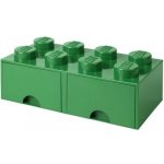 LEGO® úložný box s šuplíky 25 x 25 x 18 cm tmavě zelená – Hledejceny.cz