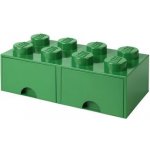 LEGO® úložný box s šuplíky 25 x 25 x 18 cm tmavě zelená – Zboží Dáma