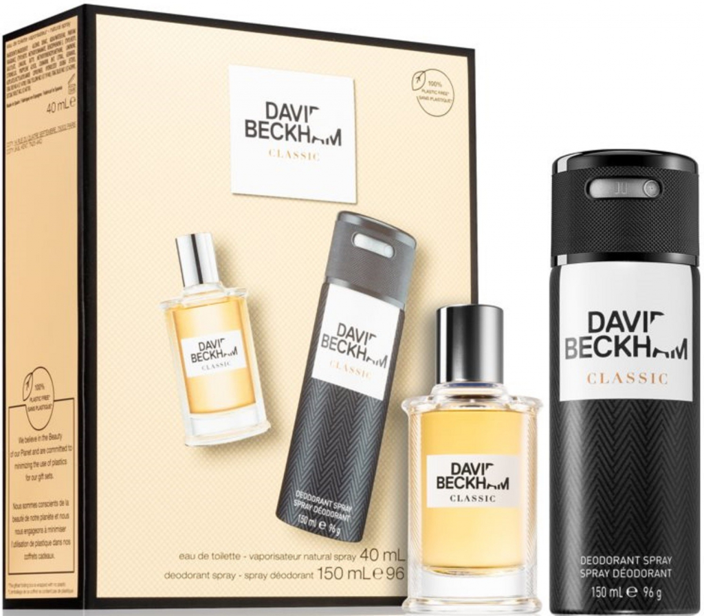 David Beckham Classic EDT 40 ml + deospray 150 ml dárková sada