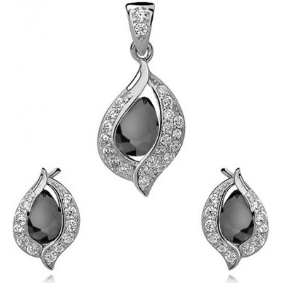 Olivie sada stříbrných šperků LUNA BLACK 2995 – Zboží Dáma