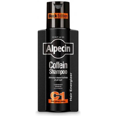 Alpecin Coffein Shampoo C1 Black Edition Šampon pro posílení růstu a proti padání vlasů 250 ml – Zbozi.Blesk.cz