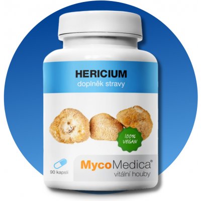 MycoMedica Hericium Korálovec ježovitý 50% 90 kapslí – Hledejceny.cz