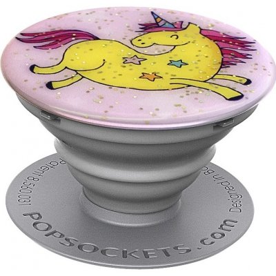PopSockets Glitter Jumping Unicorn Yellow – Zboží Mobilmania
