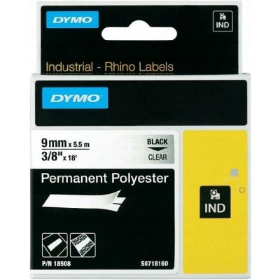Barvící páska Dymo 18508DMO 9 mm x 5,5 m černá – Sleviste.cz