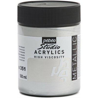 Pébéo Studio Acrylics akrylové barvy 500 ml 351 stříbrná – Hledejceny.cz
