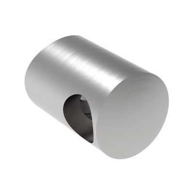 Hahn Steel Úchyt s bočním průchodem pro tyč O14,0 mm / pro sloupek O42,4 mm, nerezová ocel AISI 304 - brus – Zboží Mobilmania
