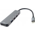 PremiumCord USB-C na HDMI + USB3.0 + 2x USB2.0 + PD(power delivery) adaptér – Zboží Mobilmania