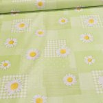 Ergis ubrus PVC s textilním podkladem 5737020 patchwork kopretiny na zelené š.140cm ž – Zbozi.Blesk.cz