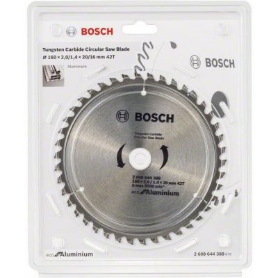 Bosch Pilový kotouč 160x2,0/1,4x20mm, 42z, na HLINÍK 2608644388 – Zboží Mobilmania