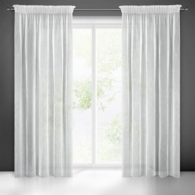 EUROFIRANY ZÁCLONA NA PÁSCE MONIC 140X270 CM BÍLÁ – Hledejceny.cz