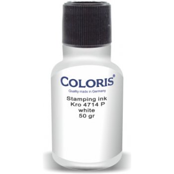 Coloris Razítková barva KRO 4714 P na plasty a gumu bílá 50 g rychleschnoucí