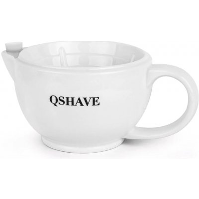 Qshave Dvoustěnná porcelánová miska s uchem bílá