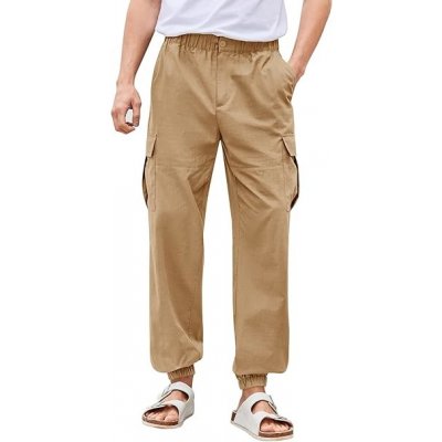 Pánské bavlněné kalhoty světle hnědá – Hledejceny.cz