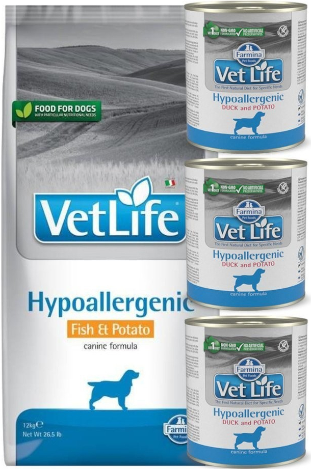 Vet Life Dog Hypoallergenic Fish & Potato 12 kg