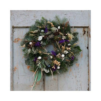 Balkonika Vánoční věnec na dveře rustikální s měsíčnicí 70 cm – Zbozi.Blesk.cz