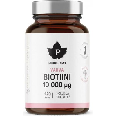 Puhdistamo Strong Biotin 10000 µg 120 kapslí – Hledejceny.cz