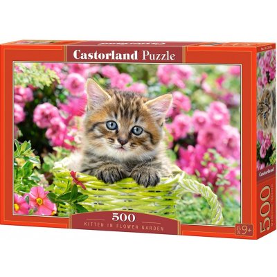 Castorland Kotě v zeleném košíku 500 dílků