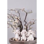 Dekorace 3ks králíčci nevidím, neslyším, nemluvím 19*7*9 cm – Hledejceny.cz