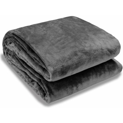 Monzana deka z mikrovlákna tmavě šedá 200x150