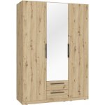 Maro Šatní skříň se zrcadlem 150x213 cm dub artisan CDXS83S-D78 – Hledejceny.cz