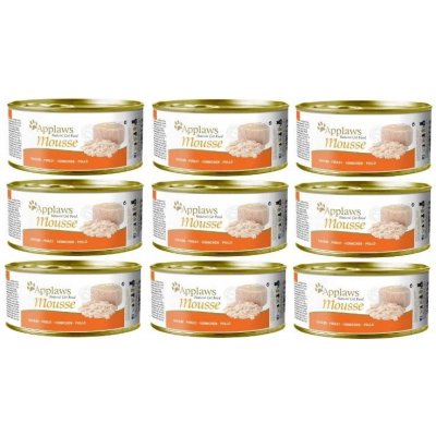 Applaws Cat Mousse Tin Chicken s kuřecím 72 x 70 g – Hledejceny.cz