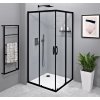 Sprchové kouty Gelco SAPHO SIGMA SIMPLY BLACK čtvercový sprchový kout 900x900 mm, rohový vstup, čiré sklo GS2190BGS2190B