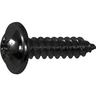DIN 968C 4.2x25 ZČ Šroub do plechu s půlkulatou hlavou a límcem, křížová drážka, černý zinek – Hledejceny.cz