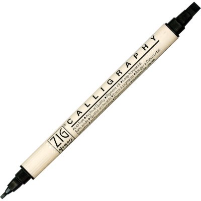 Kuretake zig calligraphy oboustranný fix černý – Zbozi.Blesk.cz