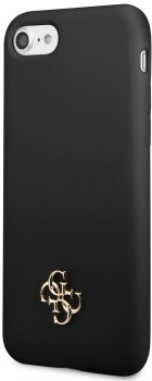 Pouzdro Guess 4G Silicone Metal Logo iPhone 7/8/SE2020/SE2022 černé