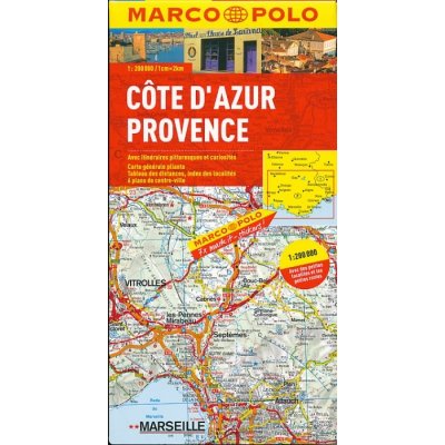 AZUROVÉ POBŘEŽÍ COTE D AZUR PROVENCE MAPA 1:200 000 MP – Zboží Mobilmania