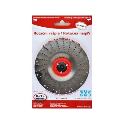 ROTO Rotační rašple 115 x 22,2 mm 2,0 mm čepel standard – Zboží Dáma
