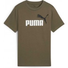Puma ESSENTIALS 2 COLOR N0 1 LOGO TEE B Chlapecké triko khaki