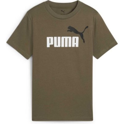 Puma ESSENTIALS 2 COLOR N0 1 LOGO TEE B Chlapecké triko khaki – Hledejceny.cz