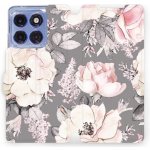 Mobiwear Motorola Edge 60 Pro MX06S Květy na šedém pozadí – Zboží Mobilmania