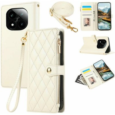 Glamour pouzdro, Xiaomi Redmi Note 14 Pro 4G, bílé – Zboží Mobilmania