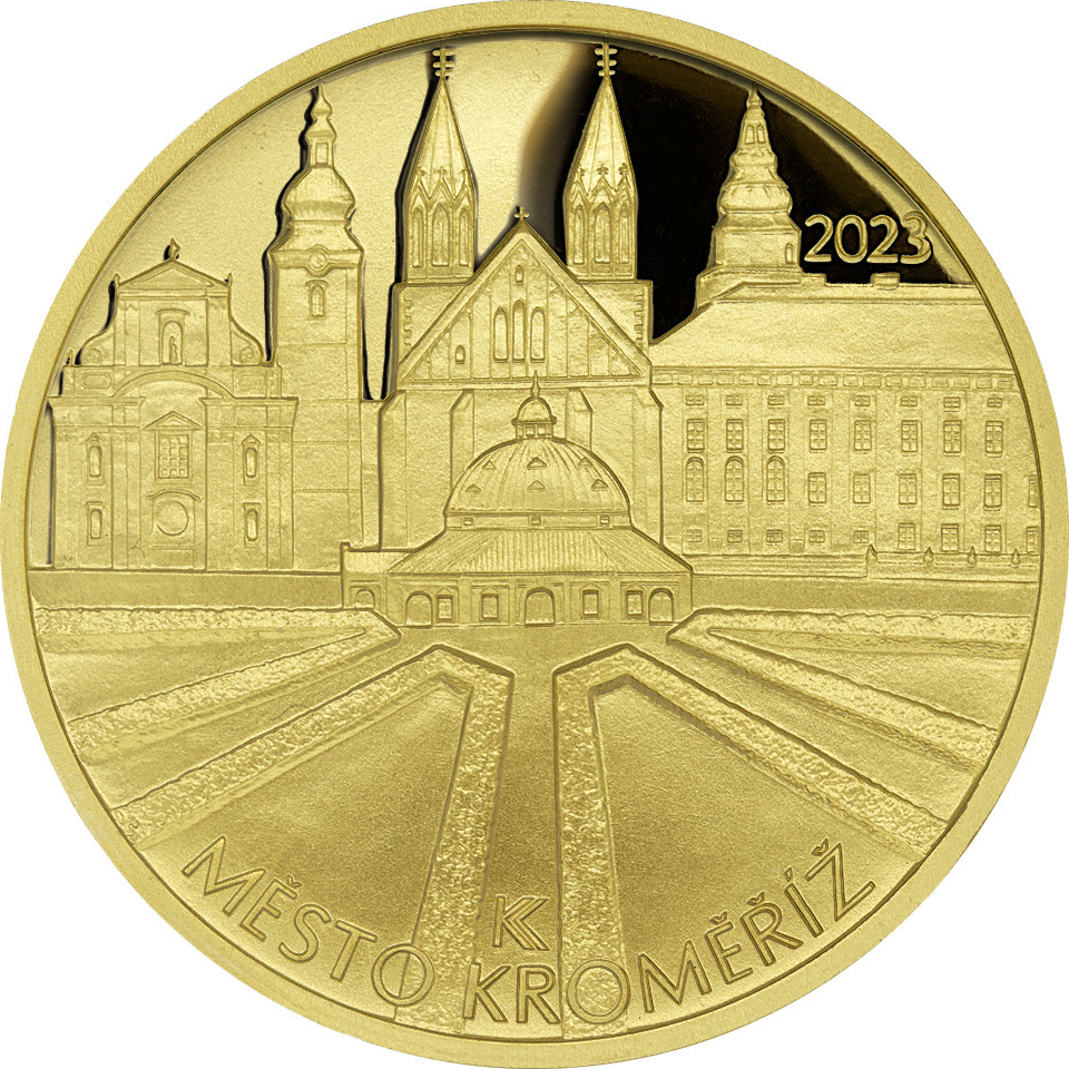 Česká mincovna Zlatá mince 5000 Kč Město Kroměříž 2023 Proof 1/2 oz