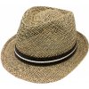Klobouk Fiebig Headwear since 1903 Slaměný klobouk z mořské trávy s ozdobnou stuhou