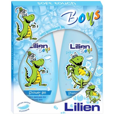Lilien Boys dětský sprchový gel + pěna 2 x 400 ml dárková sada – Zboží Mobilmania