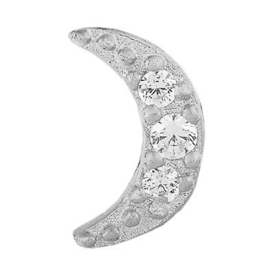 Franco Bene Piercingová náušnice ve tvaru měsíce stříbrná 2131 – Zbozi.Blesk.cz