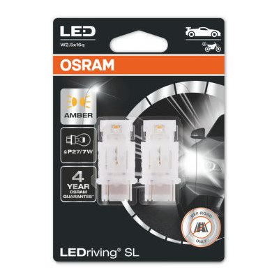 Osram LED P27/7W 3157DYP-02B AMBER 12V 1,7W W2.5x16q – Zboží Mobilmania