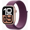 Chytré hodinky Apple Watch Series 10 46mm růžově zlatý hliník se švestkovým provlékacím řemínkem MWWV3QC/A